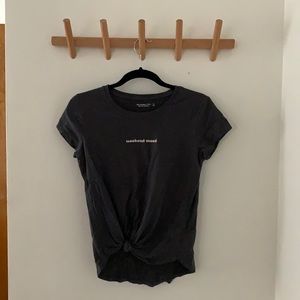 Grey size small Abercrombie super soft knotted t shirt